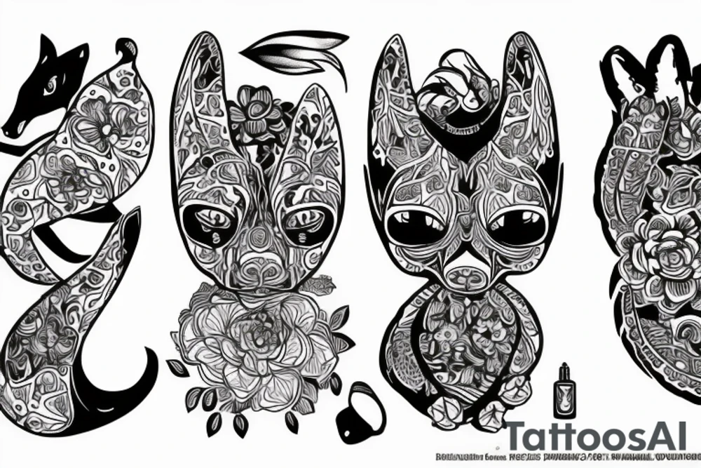 Голая девушка демон с рогами tattoo idea