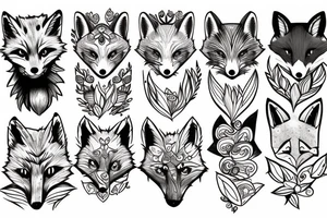 Furry fox tattoo idea