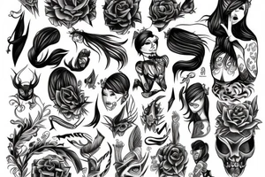 Girl devil tattoo idea