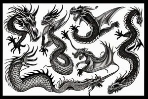 Dragon breathing fire tattoo idea