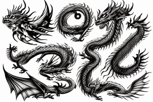 Dragon's neck breathing fire fading in to arm tattoo idea