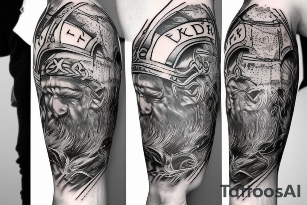 Viking sleeve tattoo idea