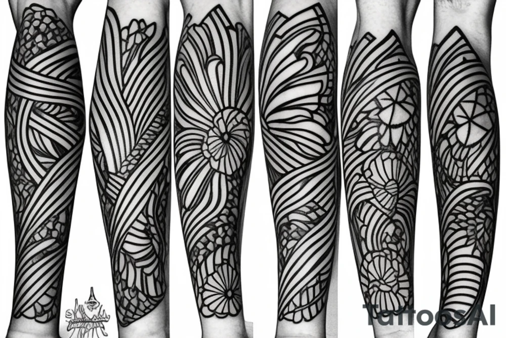 carnation line drawing tattoo idea