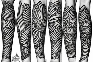 carnation line drawing tattoo idea