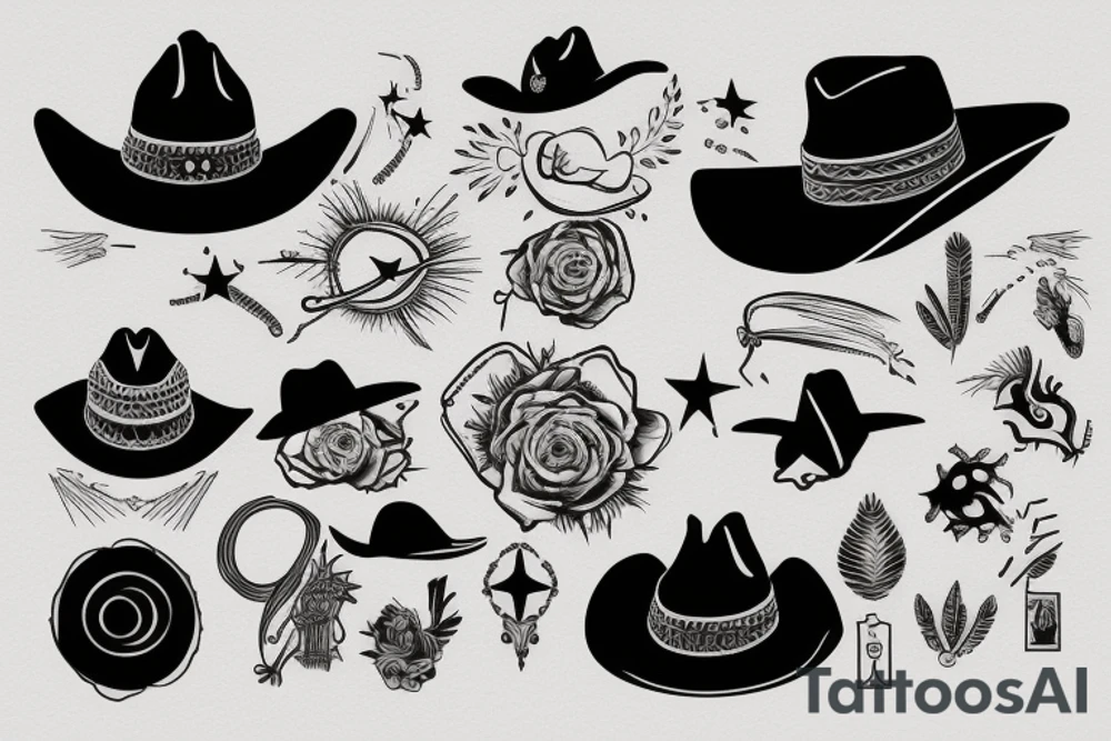 Cowboy hat tattoo idea