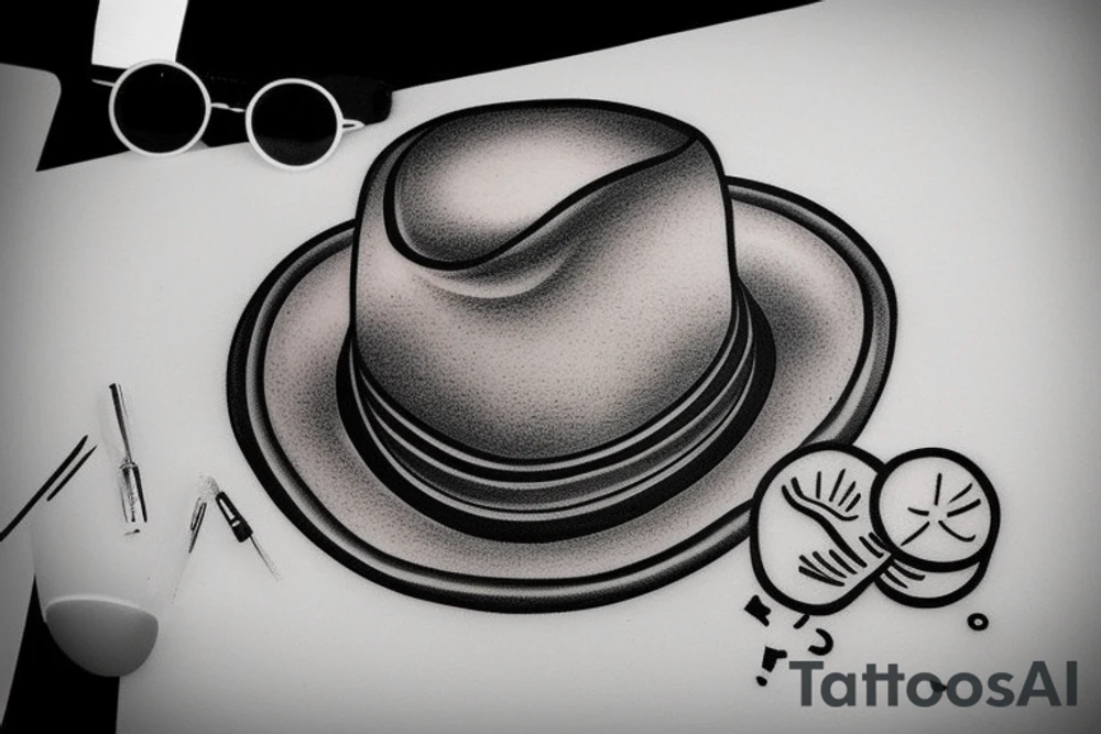 Cowboy hat tattoo idea