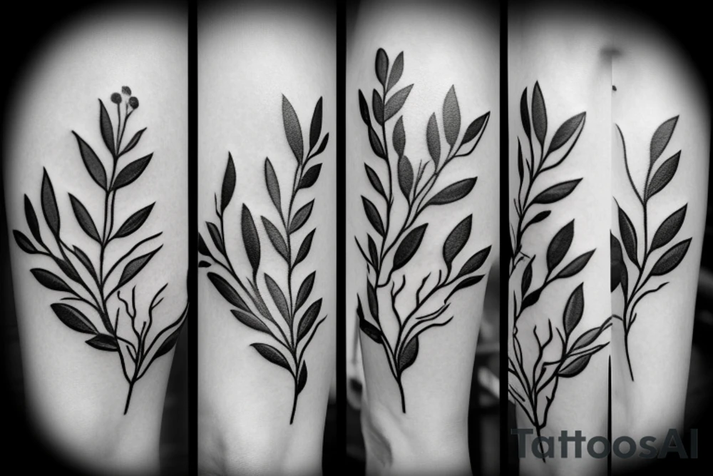 Olive branch tattoo idea