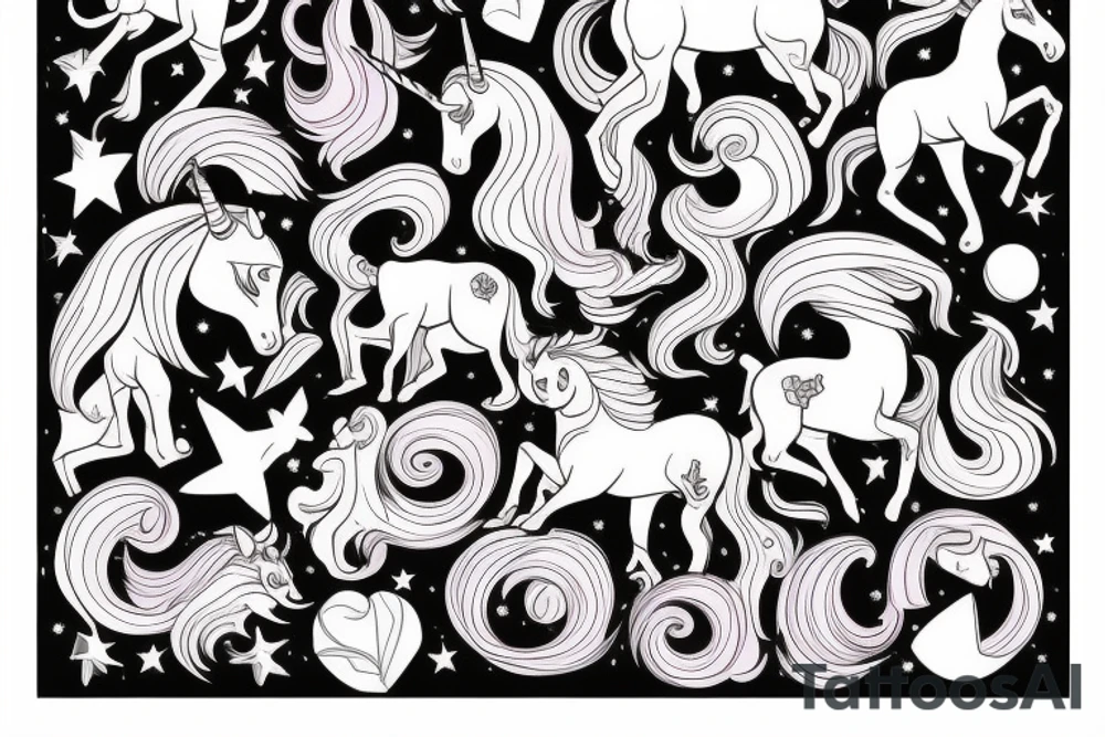 an unicorn tattoo idea