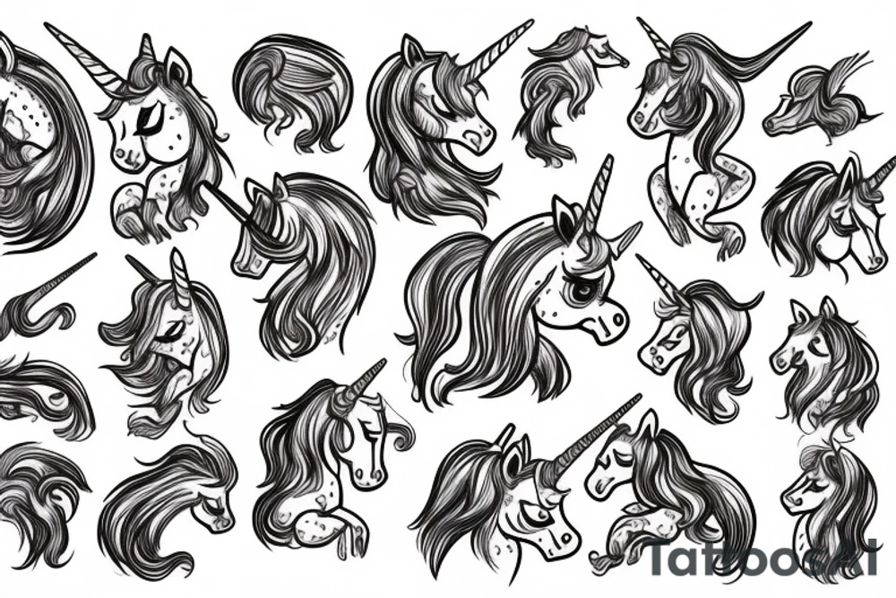 an unicorn tattoo idea