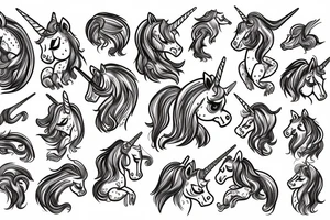 an unicorn tattoo idea