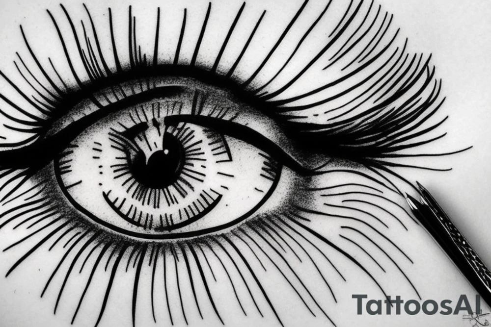 Eye in Diamond style facets tattoo idea