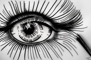 Eye in Diamond style facets tattoo idea