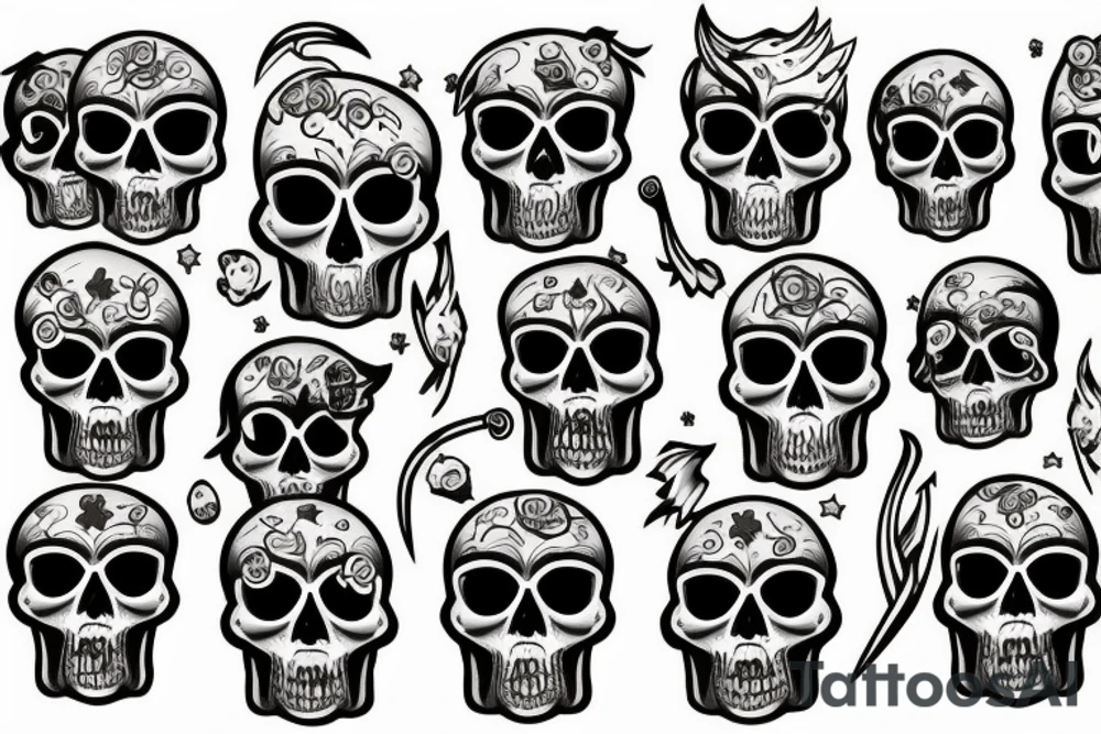 Skull tattoo idea