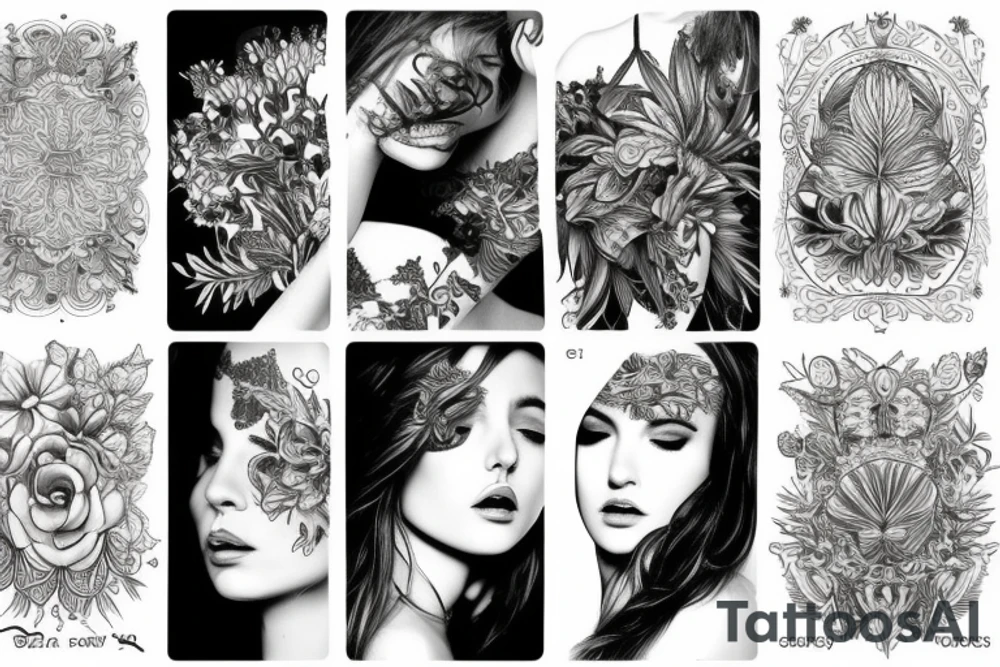 Sexy botanical boho, something goddess like tattoo idea