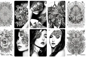 Sexy botanical boho, something goddess like tattoo idea