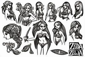 zelda in a bikini tattoo idea
