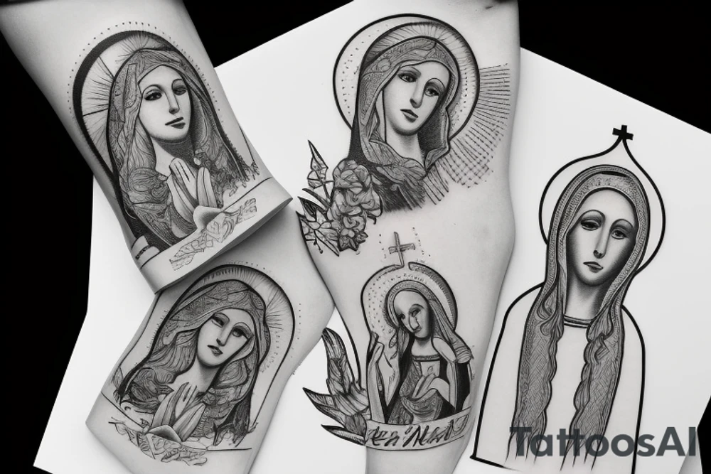 Virgin Mary tattoo idea