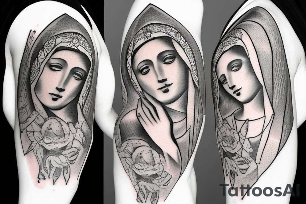 Virgin Mary tattoo idea
