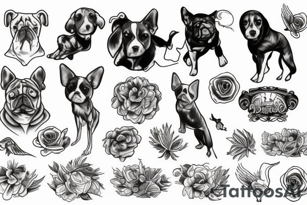 Fly dog tattoo idea