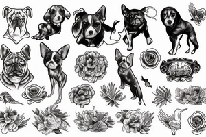 Fly dog tattoo idea