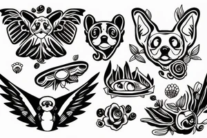 Fly dog tattoo idea