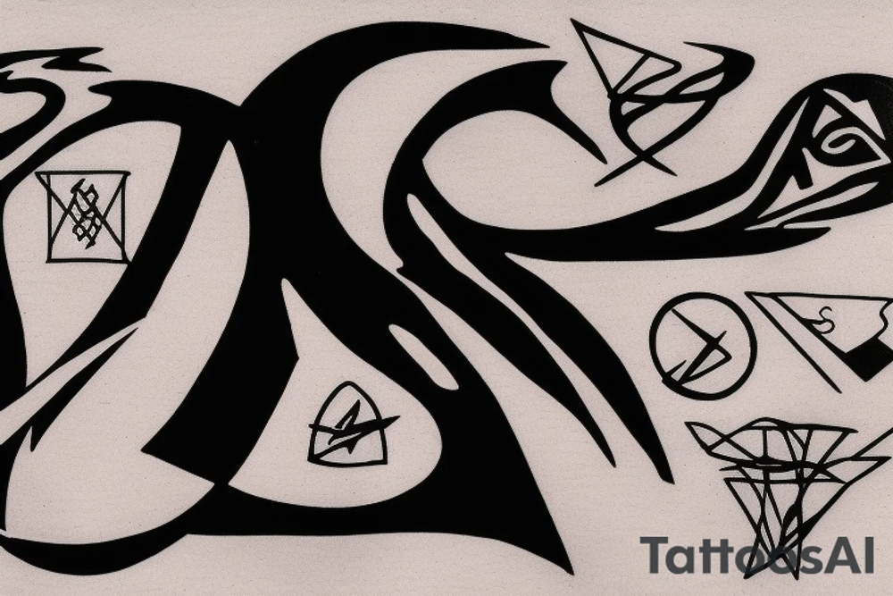 Pink floyd abstract tattoo idea
