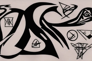 Pink floyd abstract tattoo idea