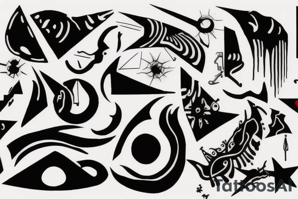 Pink floyd abstract tattoo idea