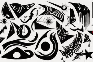 Pink floyd abstract tattoo idea