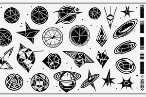 time as a planet in space tattoo idea