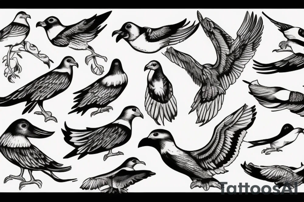 A seagle drinks slushy tattoo idea
