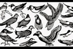 A seagle drinks slushy tattoo idea
