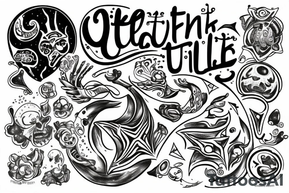 text Ultima Thule tattoo idea