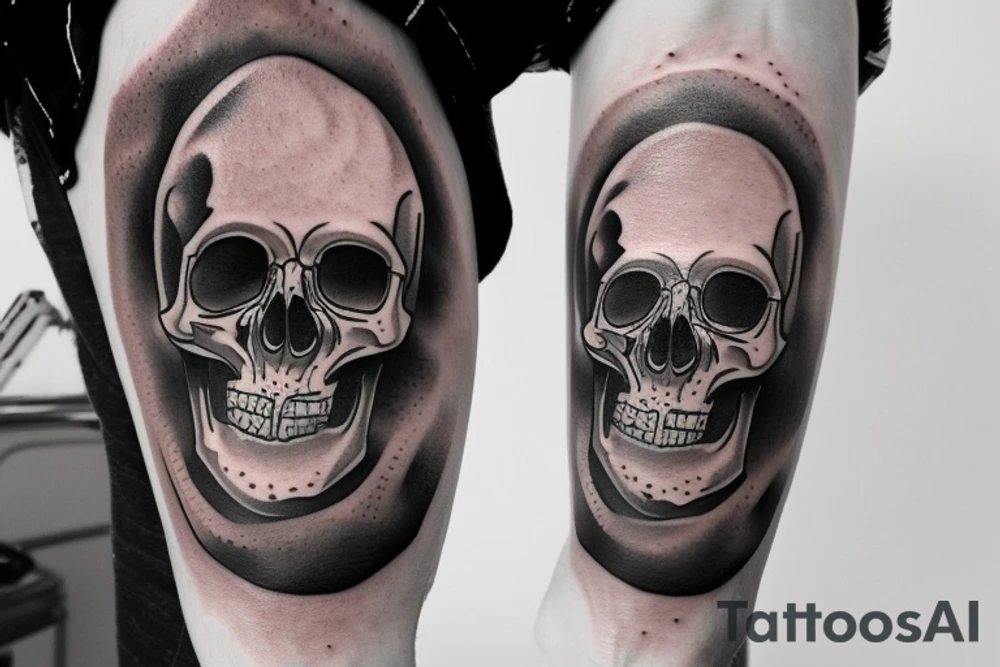 skull astronaut tattoo idea