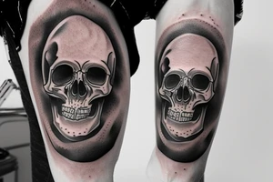 skull astronaut tattoo idea