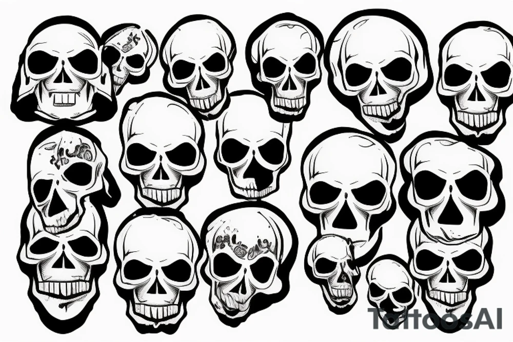 Skull that depics depression tattoo idea