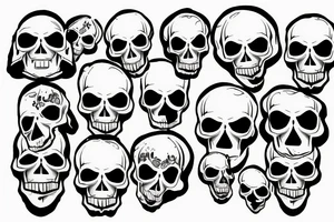 Skull that depics depression tattoo idea