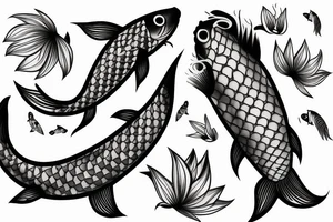 Koi fish tattoo idea
