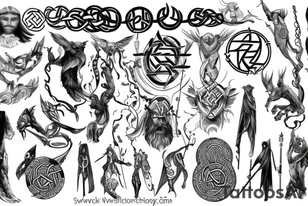 Norse mythology gods tattoo idea