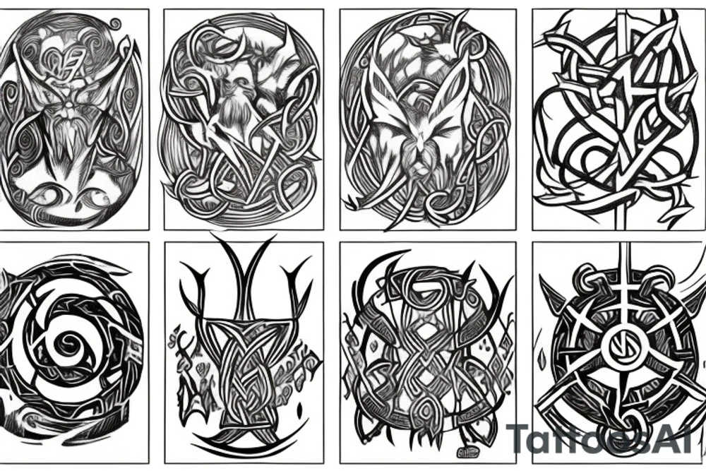 Norse mythology gods tattoo idea