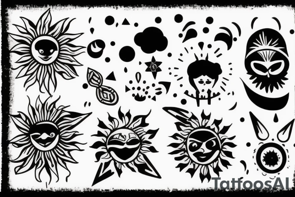 Beffroi Tournai with sun tattoo idea