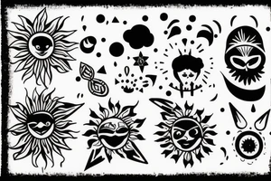 Beffroi Tournai with sun tattoo idea