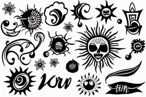 Beffroi Tournai with sun tattoo idea
