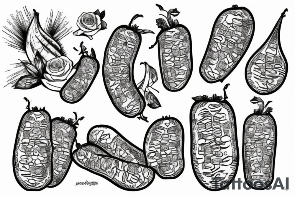 cucumber tattoo idea