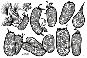 cucumber tattoo idea