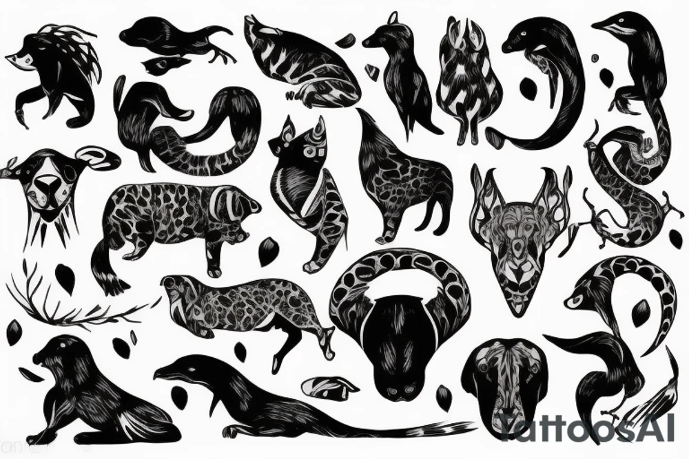 shoulder tattoo in which an animal is warpped around you shoulder tattoo idea