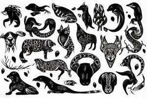 shoulder tattoo in which an animal is warpped around you shoulder tattoo idea