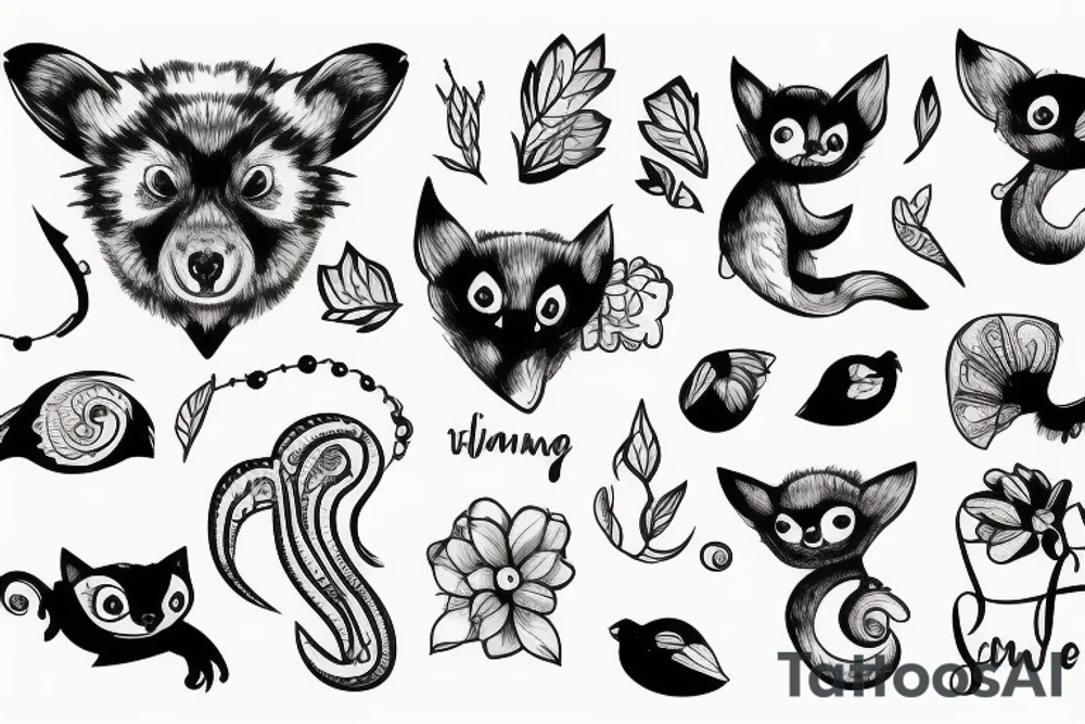 small animal crawling across collar bone tattoo idea