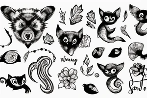 small animal crawling across collar bone tattoo idea