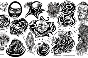 Intentional Thoughts and energy and a mental state which is in a flow state tattoo idea